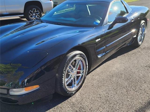 2002 Chevrolet Corvette Z06 in Black — front three-quarter view