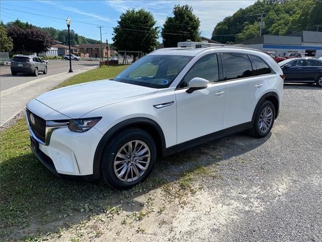 2025 Mazda Mazda CX-90 Preferred Package in Rhodium White Pre — front three-quarter view