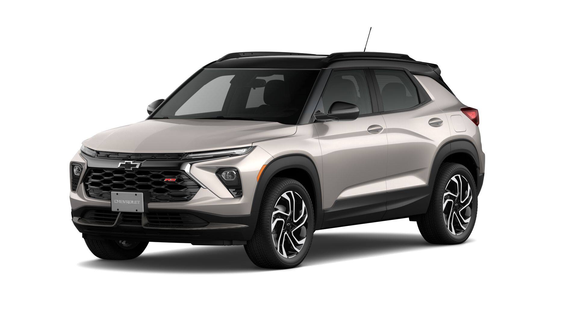 2026 Chevrolet Trailblazer RS in White Sands — front three-quarter view
