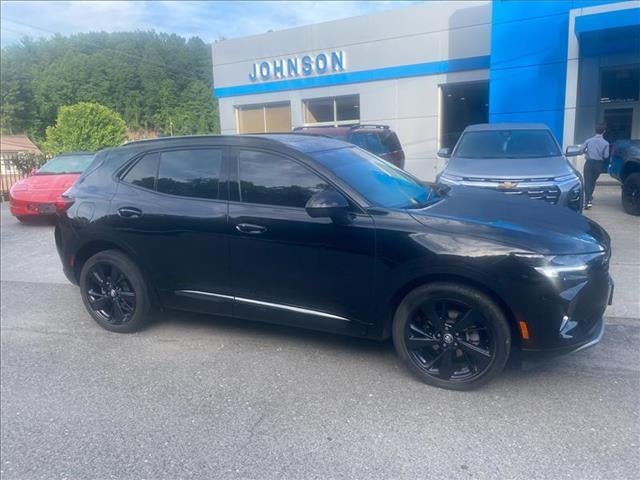 2023 Buick Envision Essence in Ebony Twilight Metallic — front three-quarter view